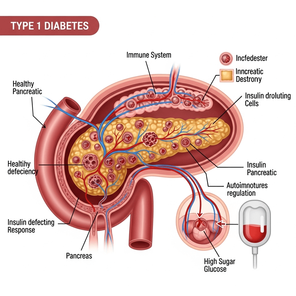 Type 1 diabetes illustration