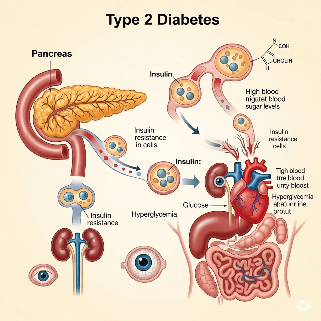 Type 1 diabetes illustration